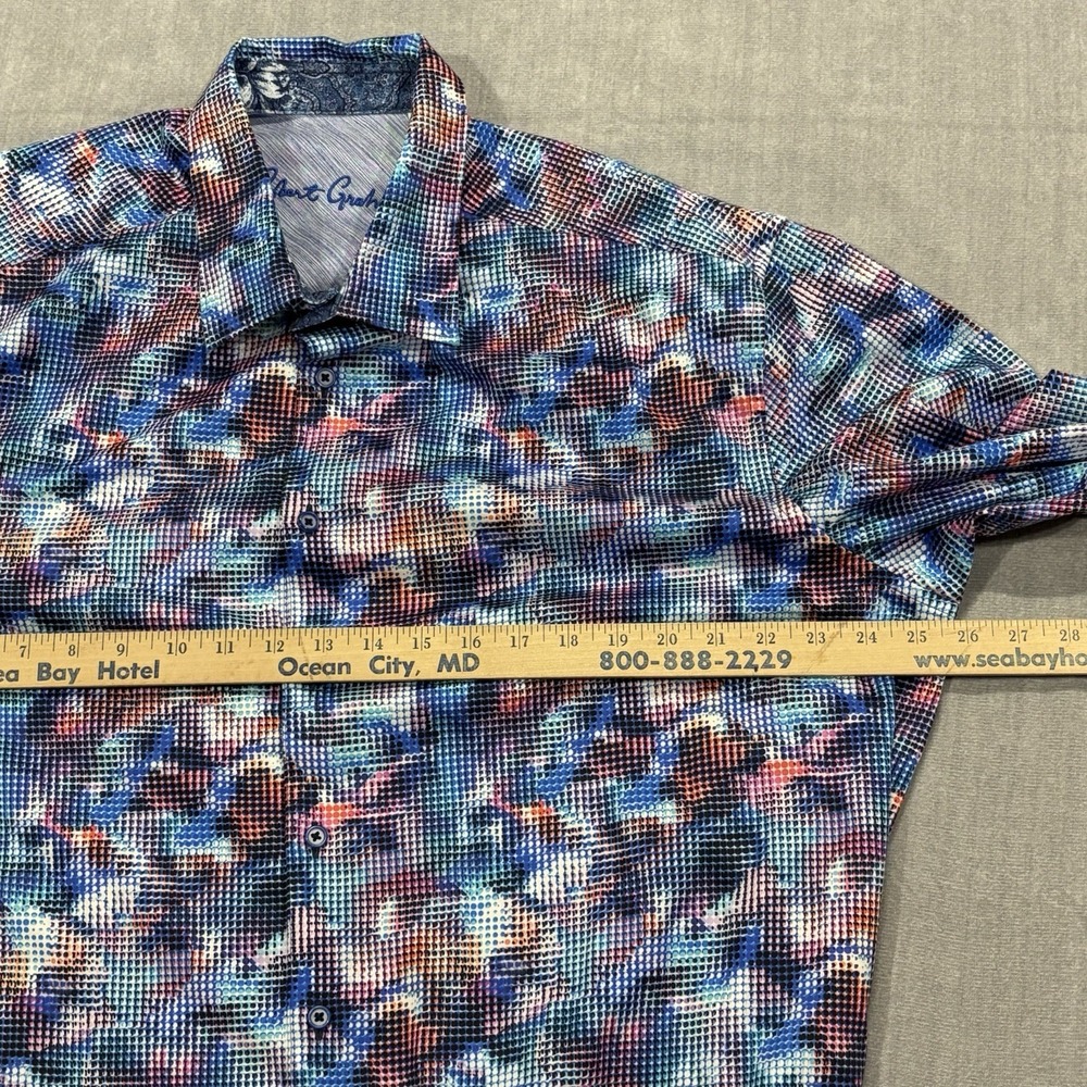 Robert Graham Outer Banks Artisan Dot Button Up Shirt Mens XLT Geometric Stretch - Picture 7 of 10